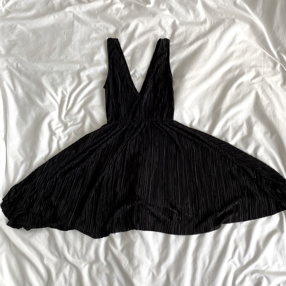 Black textured dress